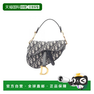 日本直邮中古Dior迪奥女包A级95新Oblique Saddle老花马鞍包帆布