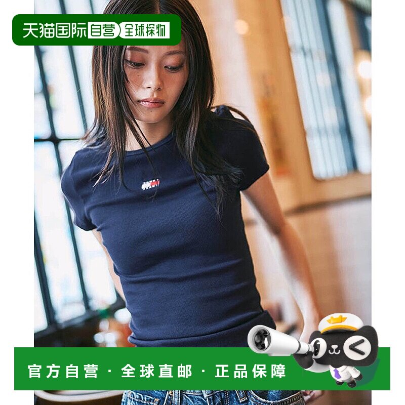 日本直邮TOMMY HILFIGER TJW SLIM BADGE RIB TEE 短袖T恤