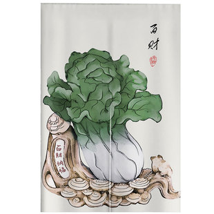 门帘隔断帘布帘子免打孔 厨房帘玄关卧室家用卫生间挡煞化遮挡中式