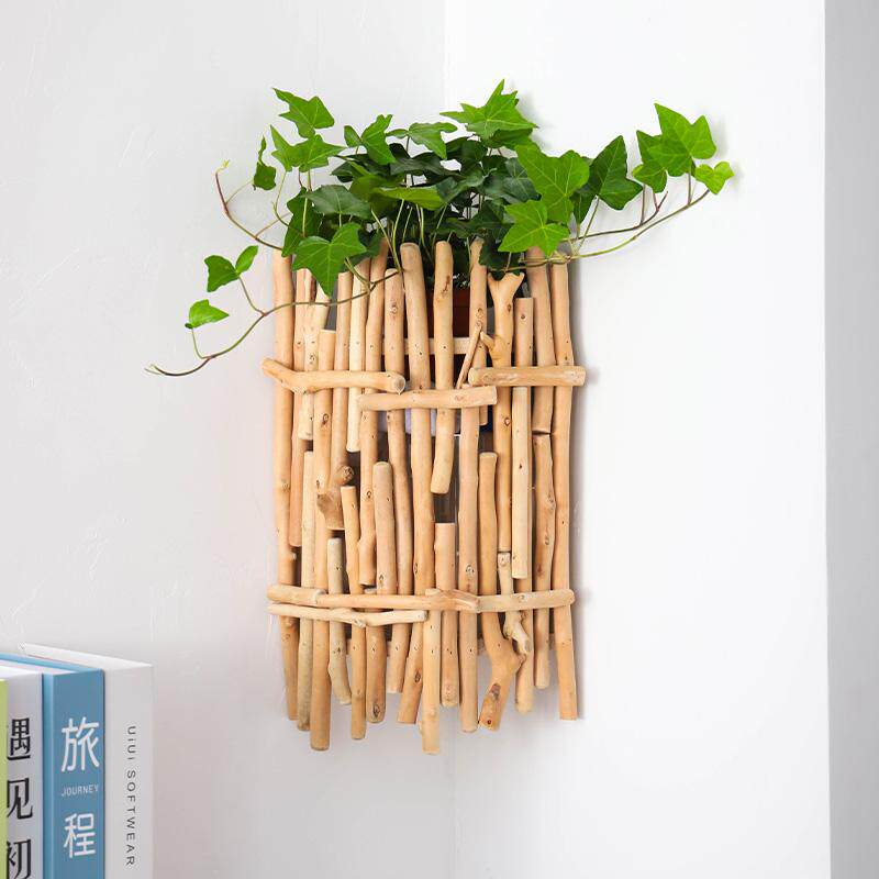 居慢生活简约现代木质挂壁花瓶