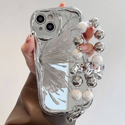 电镀银半边蝴蝶适用opporeno11手机壳k11/k10/k9保护套reno10/9/8/7/6/5/4小清新findx7/x6高级a97/a58ins风