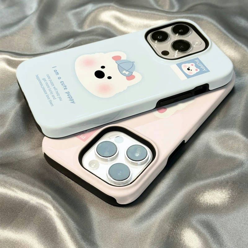 超萌蓝色小狗适用苹果16PROMAX手机壳iPhone15/14PLUS新款华为PURA70可爱NOVA13情侣MATE60防摔VIVO小米OPPO