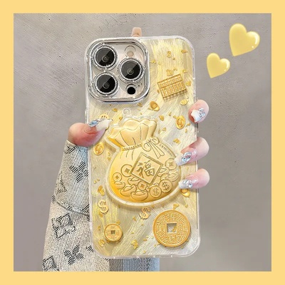 金币福袋公仔适用苹果手机壳