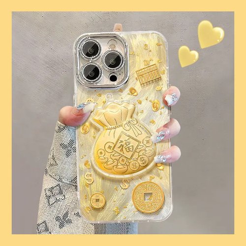 金币福袋公仔适用苹果手机壳