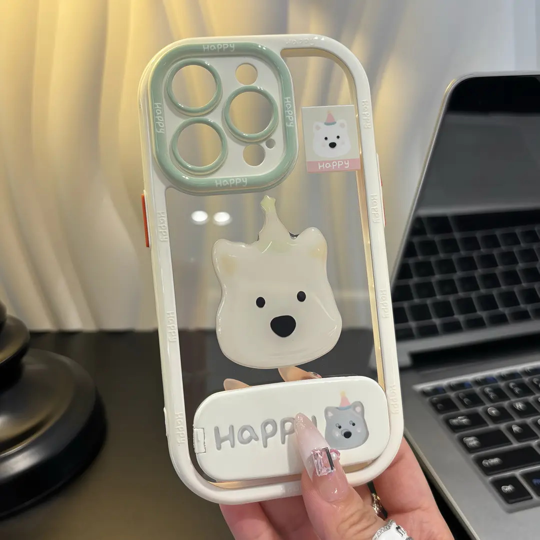 可爱西高地小狗适用苹果16手机壳iPhone15PROMAX透明壳OPPORENO14创意华为PURA70全包NOVA14超火S30红米K70硬