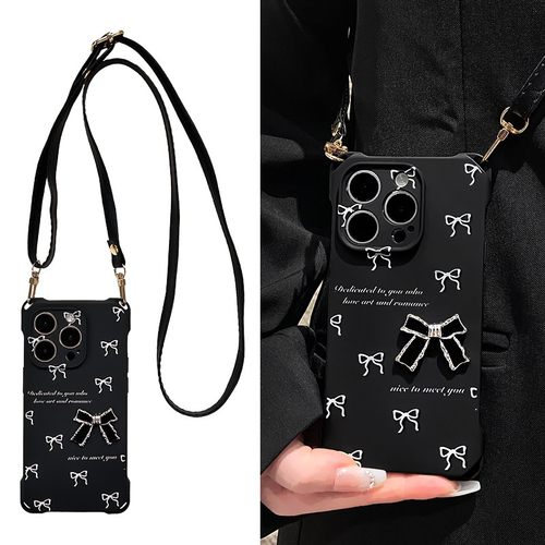 蝴蝶结适用OPPO四角挂绳手机壳
