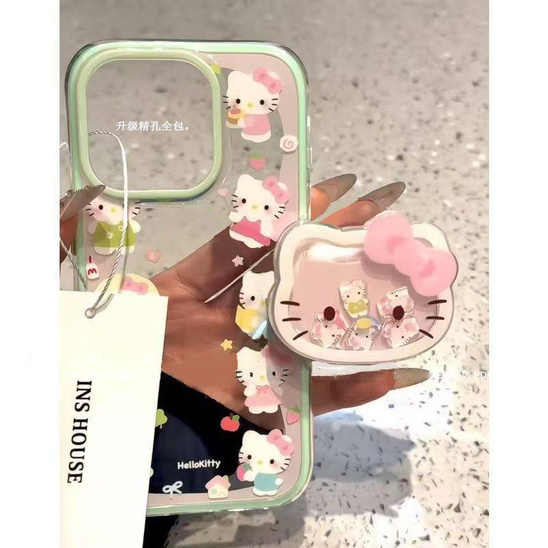 薄荷绿凯蒂猫适用苹果手机壳