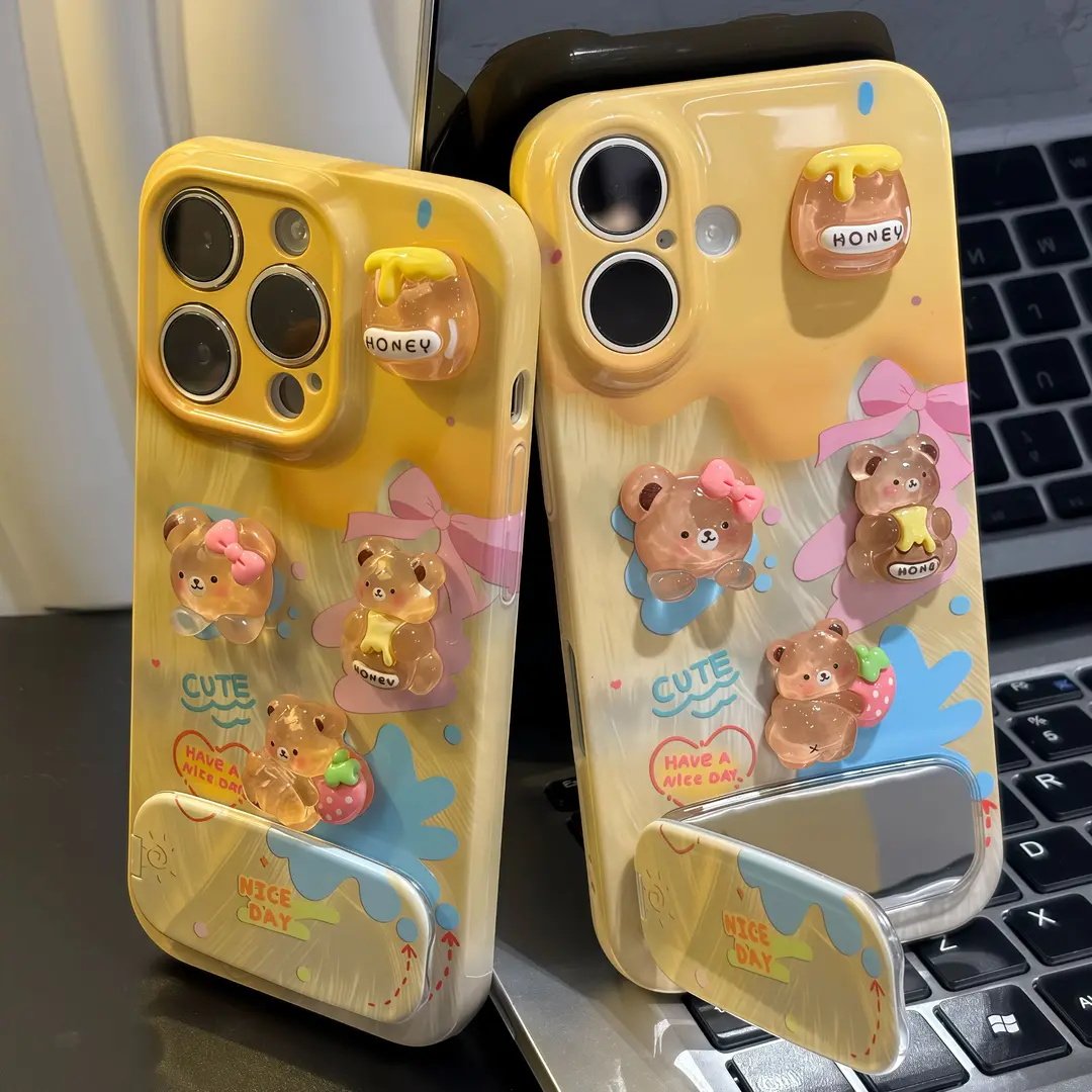 羽纱黄油小熊适用苹果手机壳