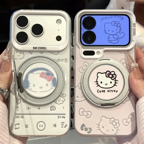 音乐耳机猫咪支架适用苹果手机壳