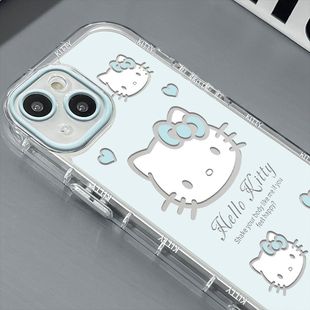 S17 X80透明S18 S16 S12防摔Y200 Y35防摔iQOO11SINS风 镜面凯蒂猫适用VIVOS19手机壳iQOOZ9卡通X100 Y78 X90