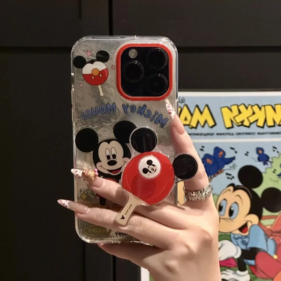 卡通乒乓球拍支架适用苹果16/15PROMAX手机壳iPhone
