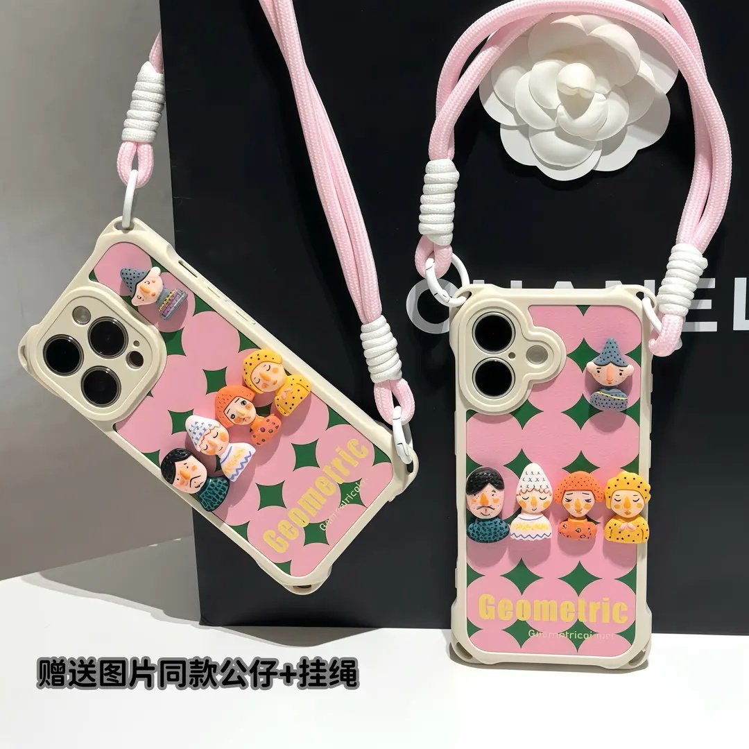 立体小人偶适用苹果17PROMAX手机壳iPhone15/16四