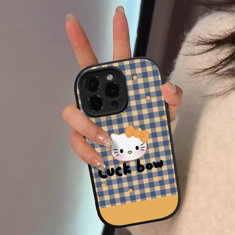 格纹凯蒂猫适用VIVO手机壳
