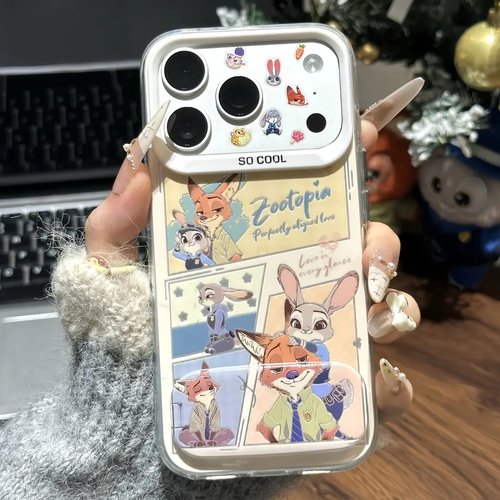 插画朱迪尼克支架适用苹果手机壳