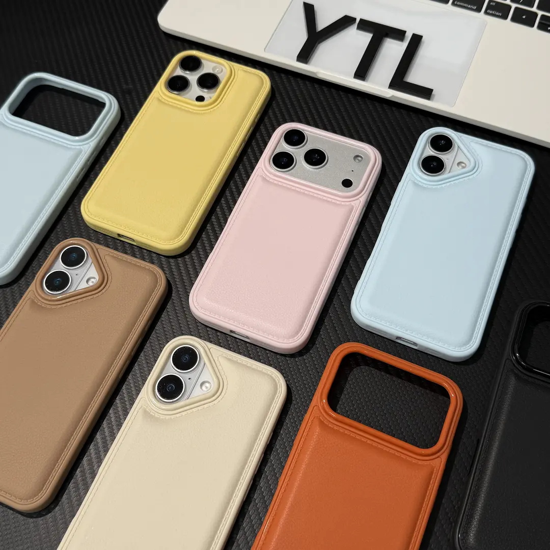 秋冬鼓包荔枝纹适用苹果手机壳