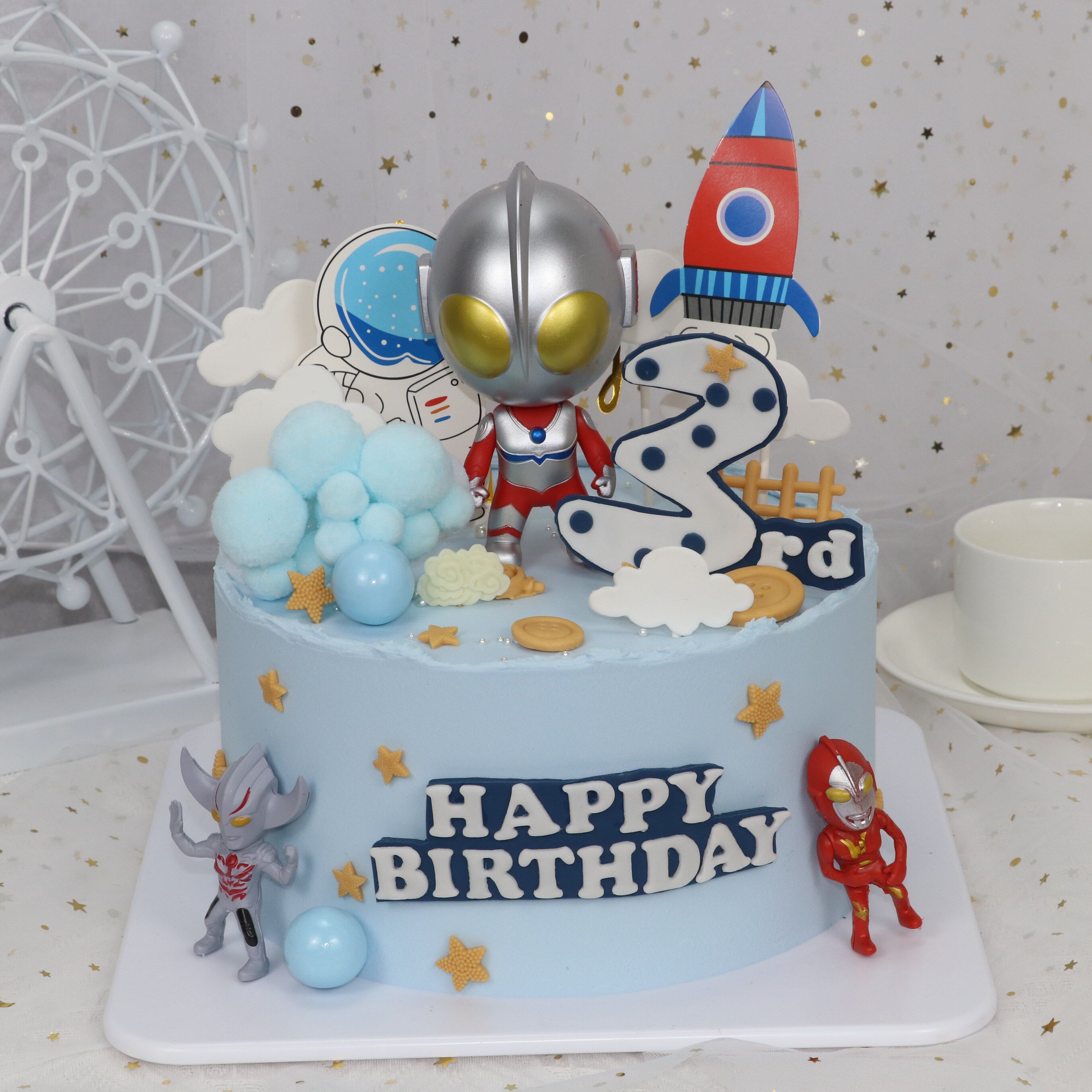 奥特咸蛋超人仿真蛋糕模型怪兽恐龙网红卡通儿童塑胶假蛋糕