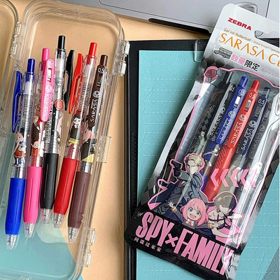新品日本ZEBRA斑马JJ15间谍过家家联名款阿尼亚限定SPY FAMIL中性笔0.5mm考试水笔MA85自动铅笔