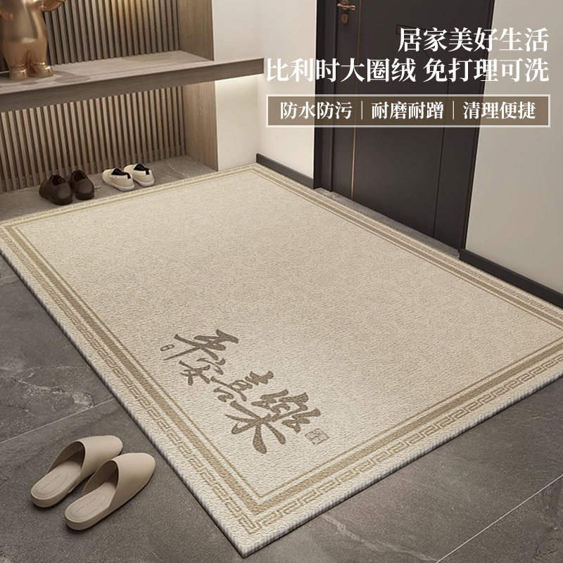 高级感入户门地垫进门门口脚垫耐脏地毯仿剑麻门垫防滑玄关地垫