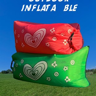 汽水幻想户外g野餐露营懒人充气沙发空气牀音乐节可携式单人气垫