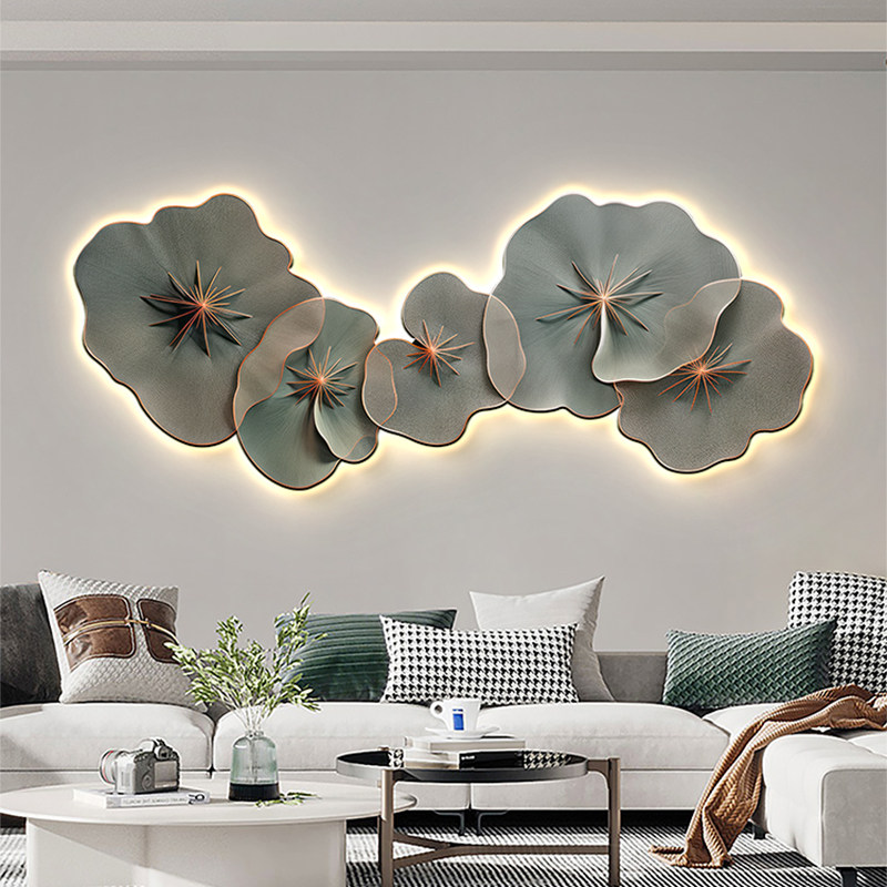 和气生财客厅装饰j画创意设计高档无框壁饰挂画沙发背景墙氛围灯,家居饰品,氛围画/灯画,淘宝优惠券,粉丝福利购,淘宝优惠卷