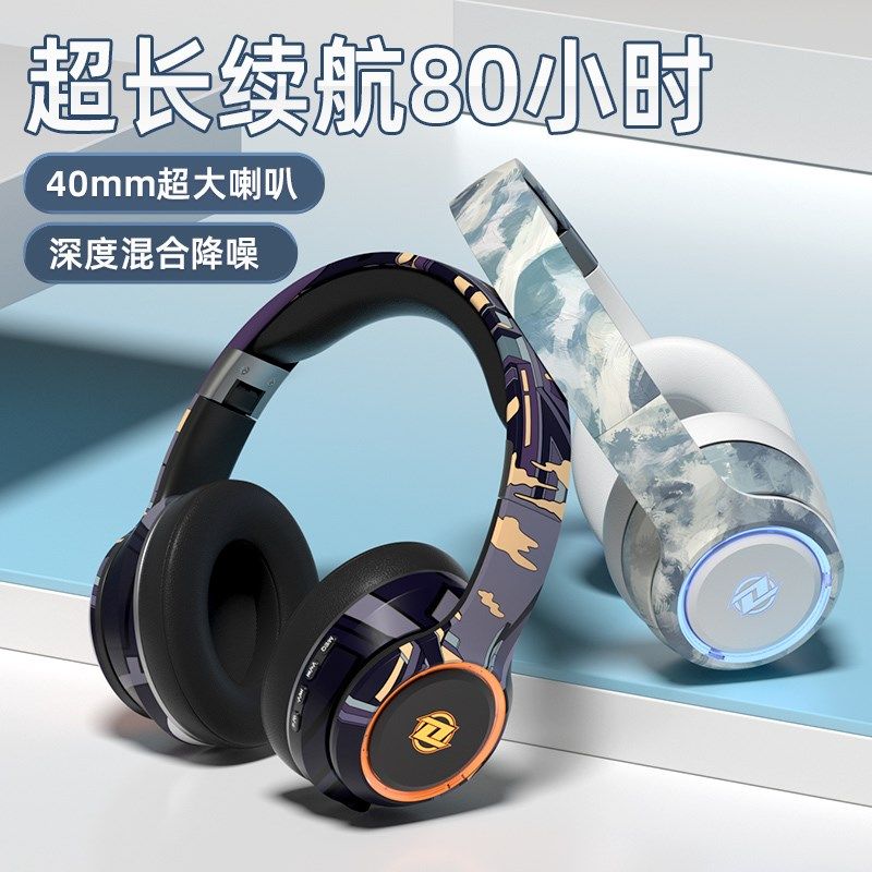 蓝牙耳机头戴式无线可插卡隔音降噪电竞游戏超长续航电脑手机通用