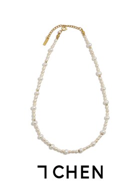 7CHEN 欧美珍珠链条项链高级B小众百搭轻奢叠戴颈链锁骨链毛衣链