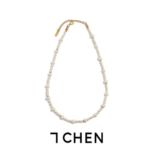 7CHEN 欧美珍珠链条项链高级B小众百搭轻奢叠戴颈链锁骨链毛衣链