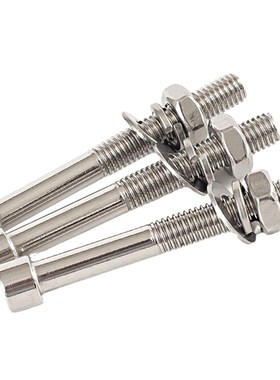 牙1M612半螺栓不锈钢q内六角螺丝M8螺杆10M螺帽M螺纹20螺母套装半