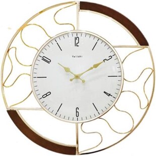 胖匠挂钟客厅家用新中式 饰石英钟挂表 钟表约时钟北欧挂墙装