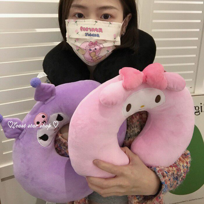 网红可爱卡通少女心动漫毛绒U型枕休闲旅行乘车V放松便携护颈枕,床上用品,U型枕/便携枕,淘宝优惠券,粉丝福利购,淘宝优惠卷