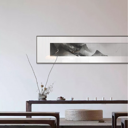 新中式禅意装饰画客厅沙发背景y墙卧室床头茶室书房挂画样板房壁
