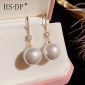 高级感气质锆石珍珠耳钩轻奢通勤A时尚 潮百搭耳环 耳饰2023年新款