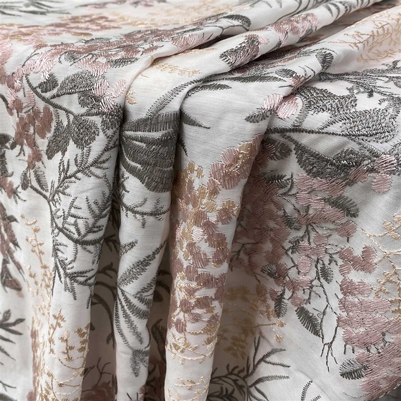 醋酸彩色绣花 超仙 显肤色 连衣裙衬衫半身裙长裤汉服面料