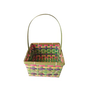 圣诞竹篮b筐子竹编工艺品竹篮面包篮干果篮鸡蛋篮彩色圣诞节礼品