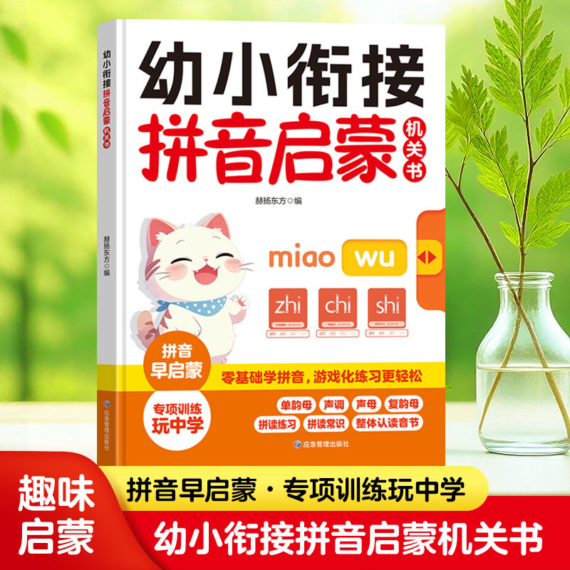 抖音同款】幼小衔接拼音启蒙机关书3-9岁零基础学拼音声母韵母认读音节立体书翻翻书中大班一年级拼音益智早教书幼儿园启蒙早教书图片