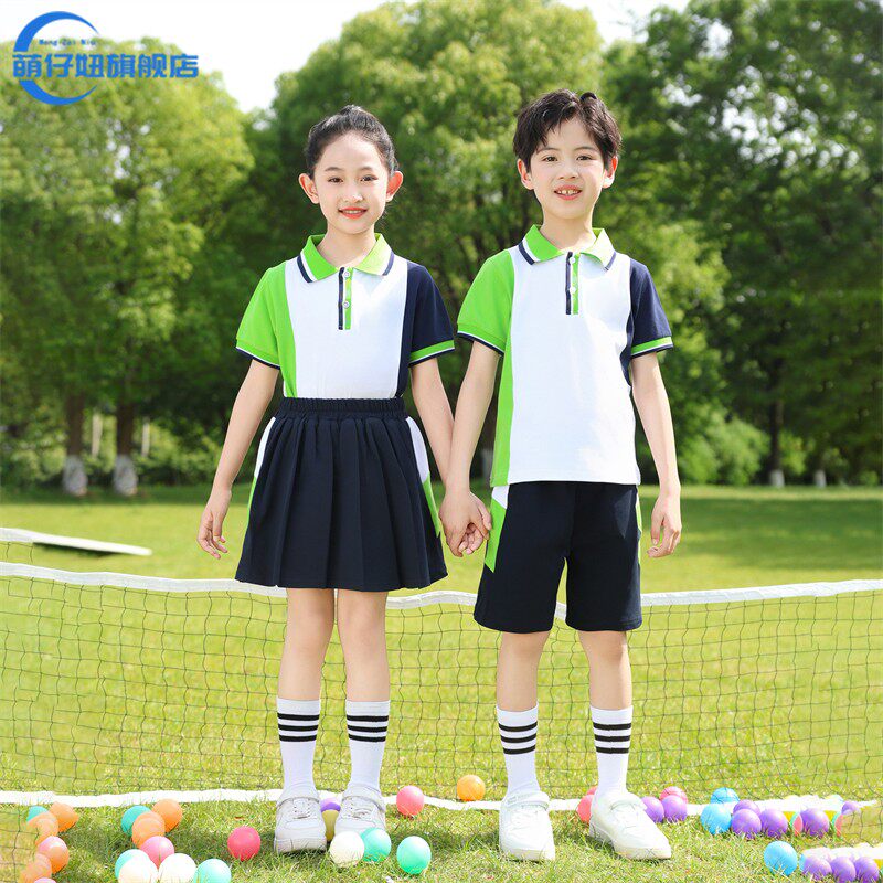 幼儿园园服夏装短袖学院风儿童校服班服套装小学生夏季一二年级服图片