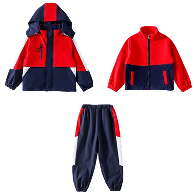 小学生校服班服冲锋衣三件套园服