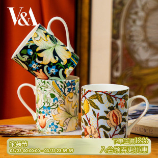 物兮物VA博物馆威廉莫里斯文创杯子骨瓷马克杯咖啡杯水杯茶杯