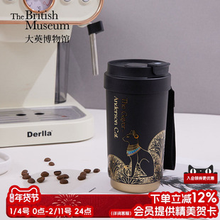 物兮物x大英博物馆便携显温咖啡保温杯安德森猫黑金男生水杯保温