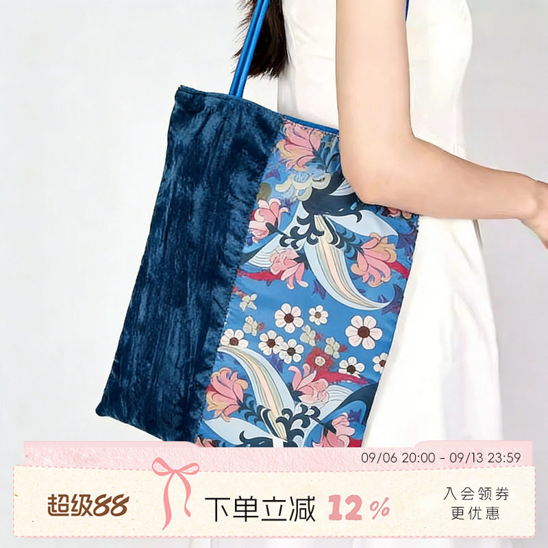 物兮物VA博物馆文创单肩包拼接轻便松弛感艺术感闺蜜生日礼物女生图片