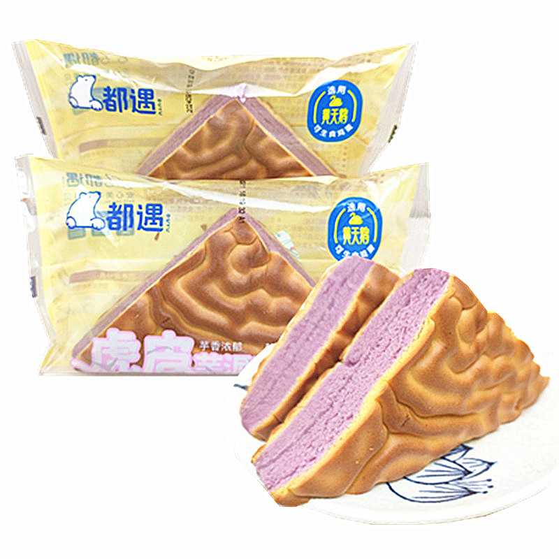 都遇虎皮芋泥三角蛋糕芋泥夹心面包鸡蛋糕早餐点心夜宵饱腹小零食