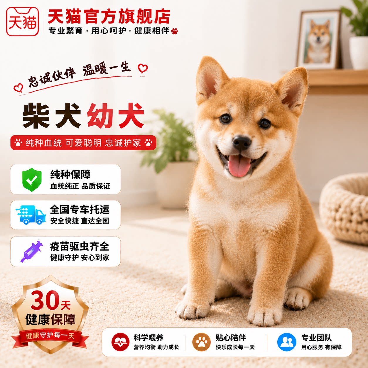 看家活泼正宗家养黑短毛黄色