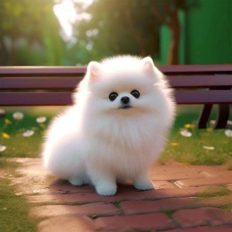 博美纯种幼犬小茶杯狗袖珍犬幼崽活体精品犬超萌俊介犬黄色狗球形