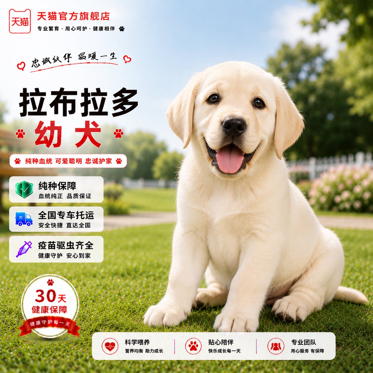 好养活健康家养神犬小七米白色犬