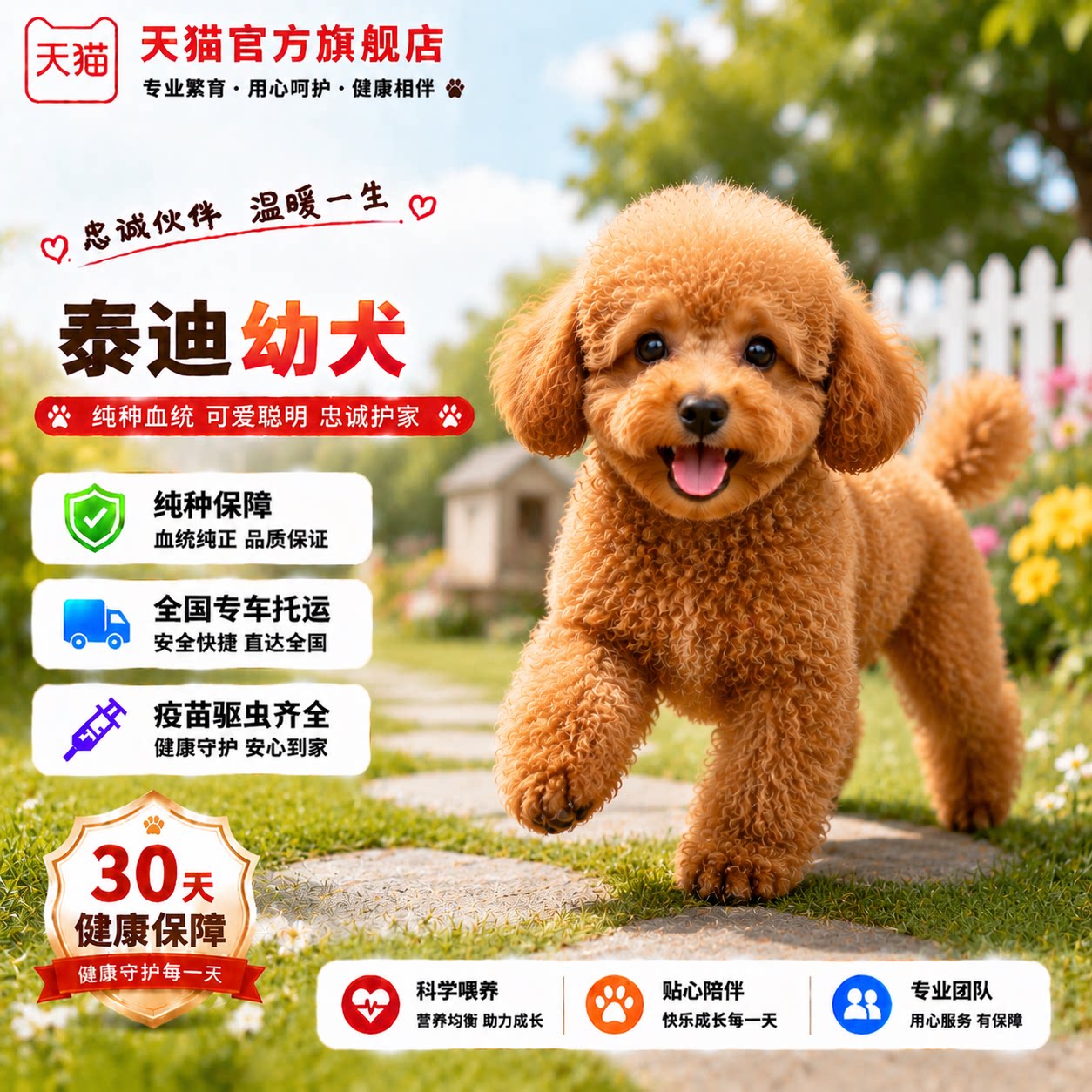 物红棕黑色陪伴贵宾犬超萌网红
