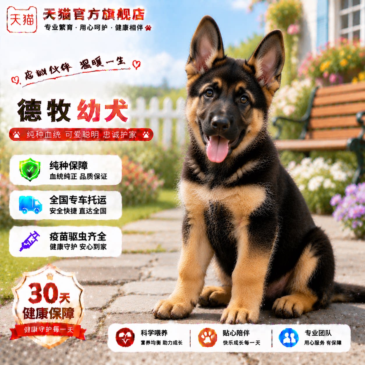牧羊犬幼宠活物高智商狗狗聪明