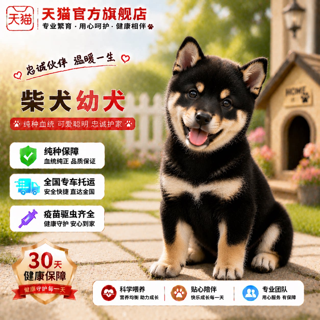 家养赤柴便宜看家黑柴狗狗小活泼