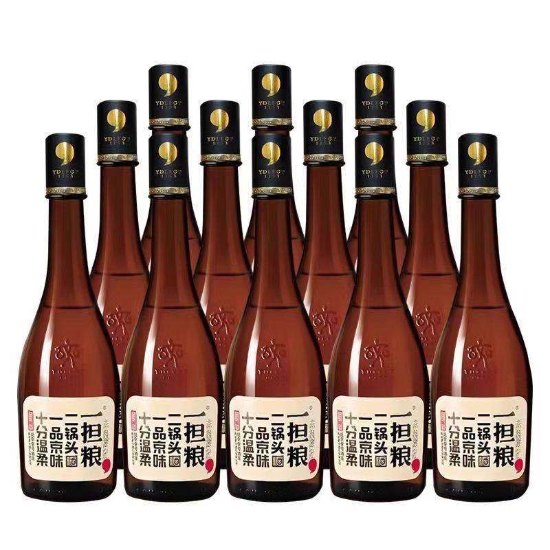 一担粮白酒北京二锅头42度逗号老北京清香型粮食酒480ml*12瓶原箱