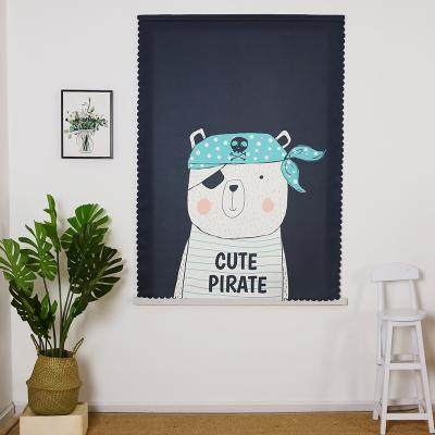 魔术贴窗帘小窗户短款半帘遮光简易卧室短窗出租房用屋免打孔安装