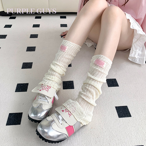 布标y2k多巴胺小腿袜套